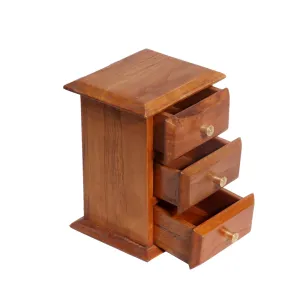 Triple Drawer Wooden Bureau