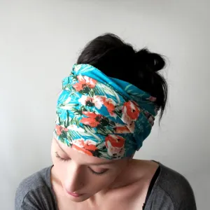 TROPICAL Floral Head Scarf