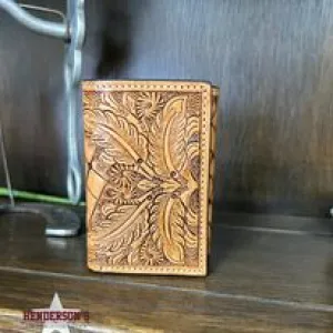 Twisted X Wallet ~ Feather Tooled