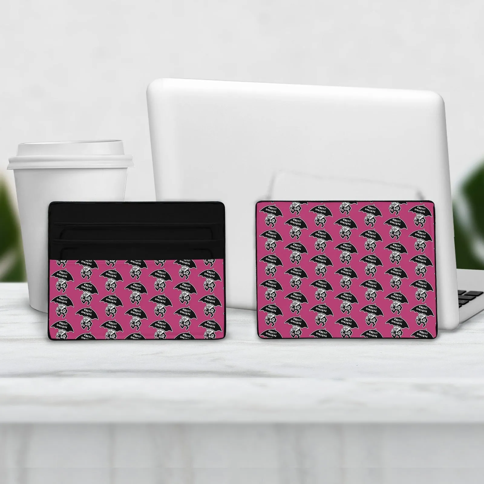 Two-Sided Card Holder/Wallet (Pink)