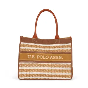 US POLO ASSN. WOMEN EL DORADO SHOPPPING BAG CANVAS IN NATURAL