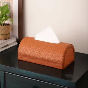 Utra Leather Tissue Holder - Brown