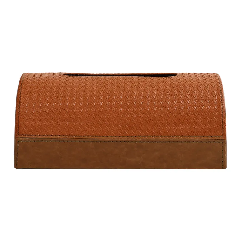 Utra Leather Tissue Holder - Brown