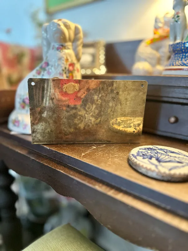 Vintage Brass Letter Key Holder, House and Tree Motif