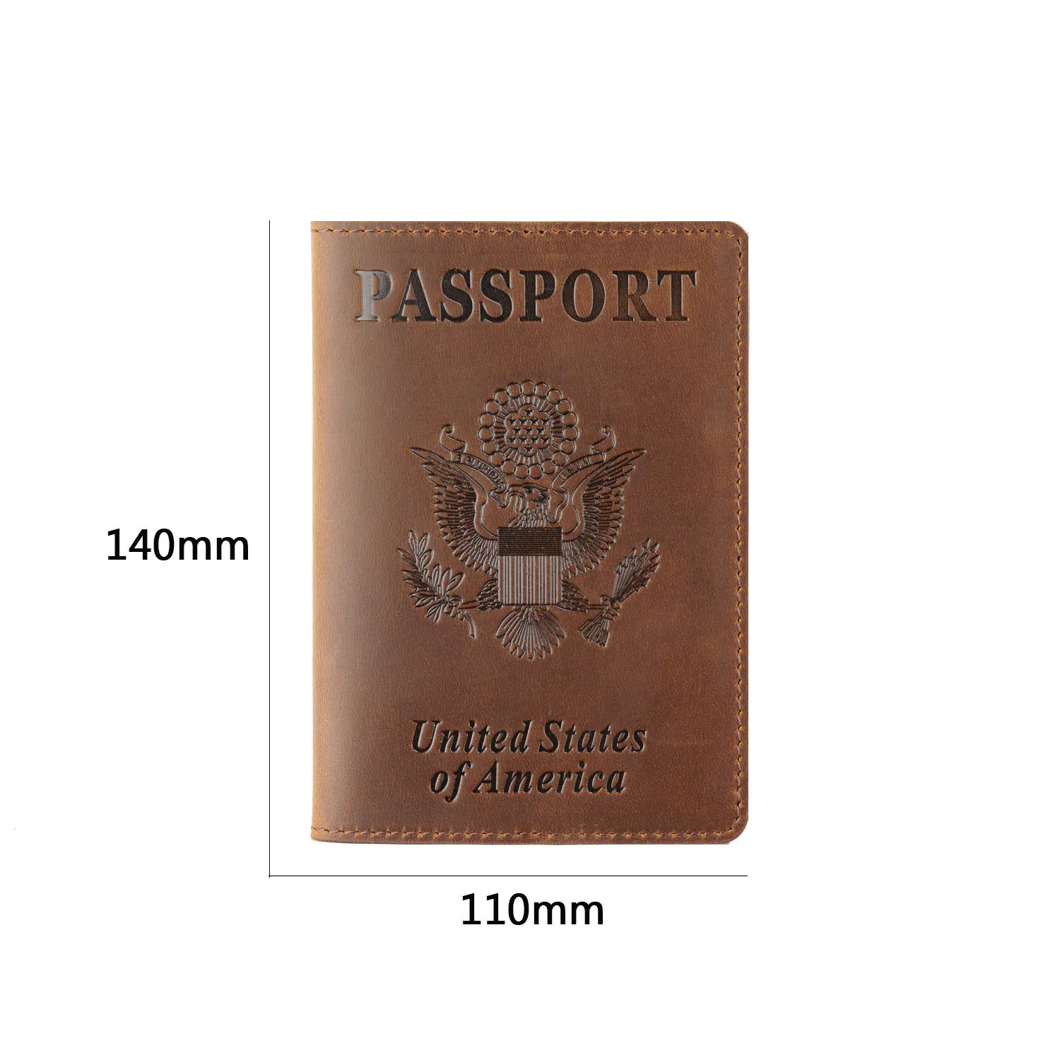 Vintage US Leather Passport Holder