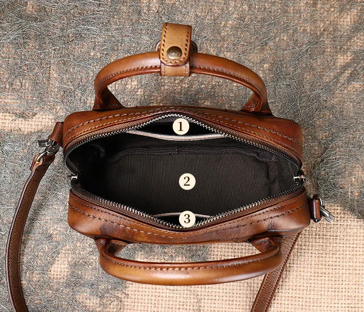 Vintage Womens Genuine Leather Shoulder Bags Small Handbags For Women