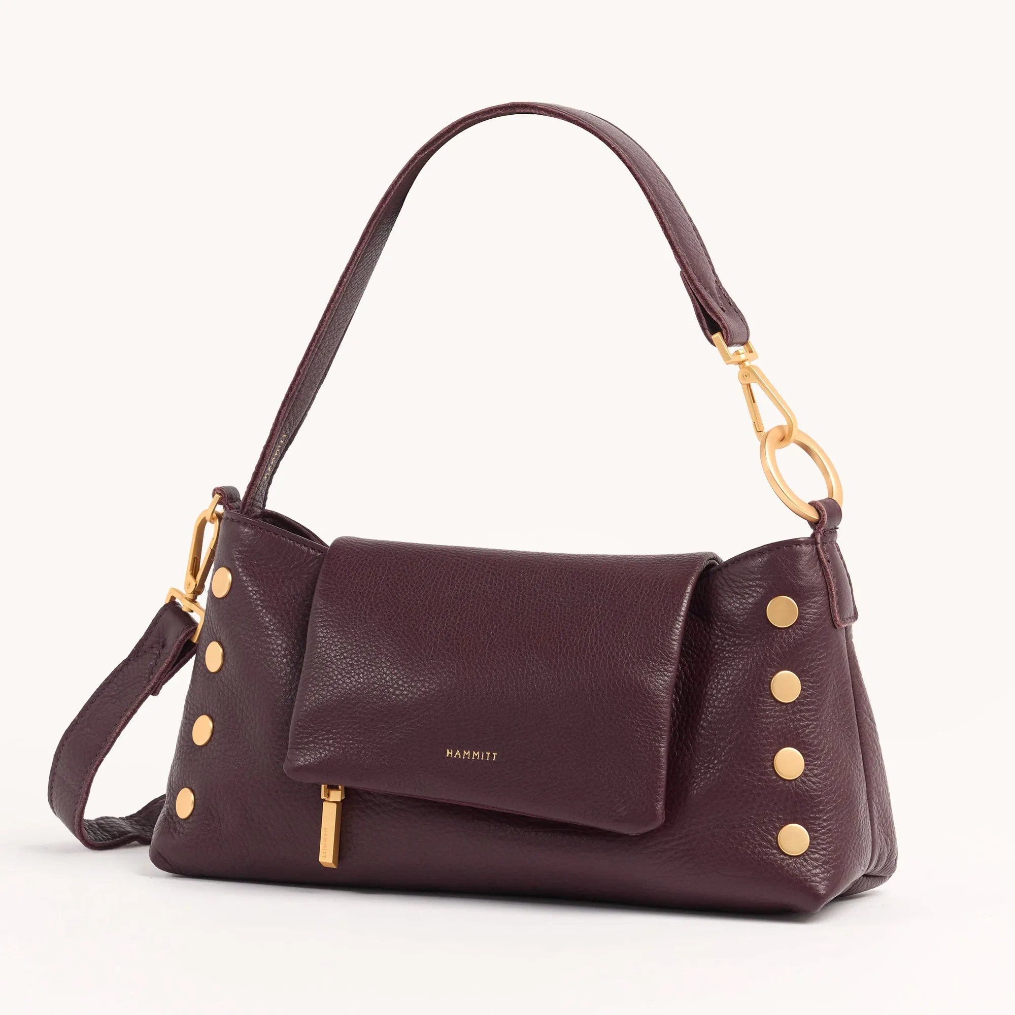 VIP Satchel | Cabernet Pebble/Brushed Gold