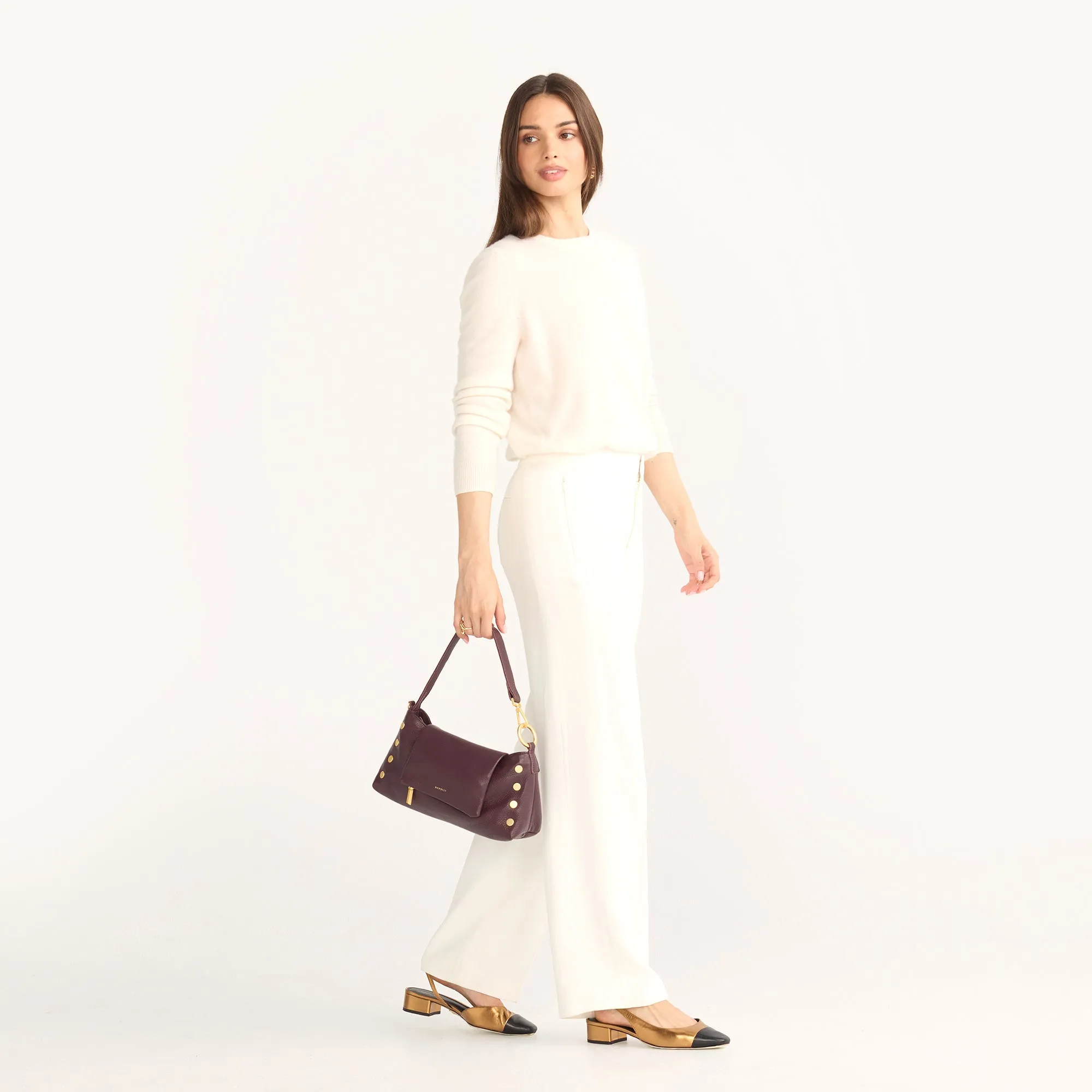 VIP Satchel | Cabernet Pebble/Brushed Gold