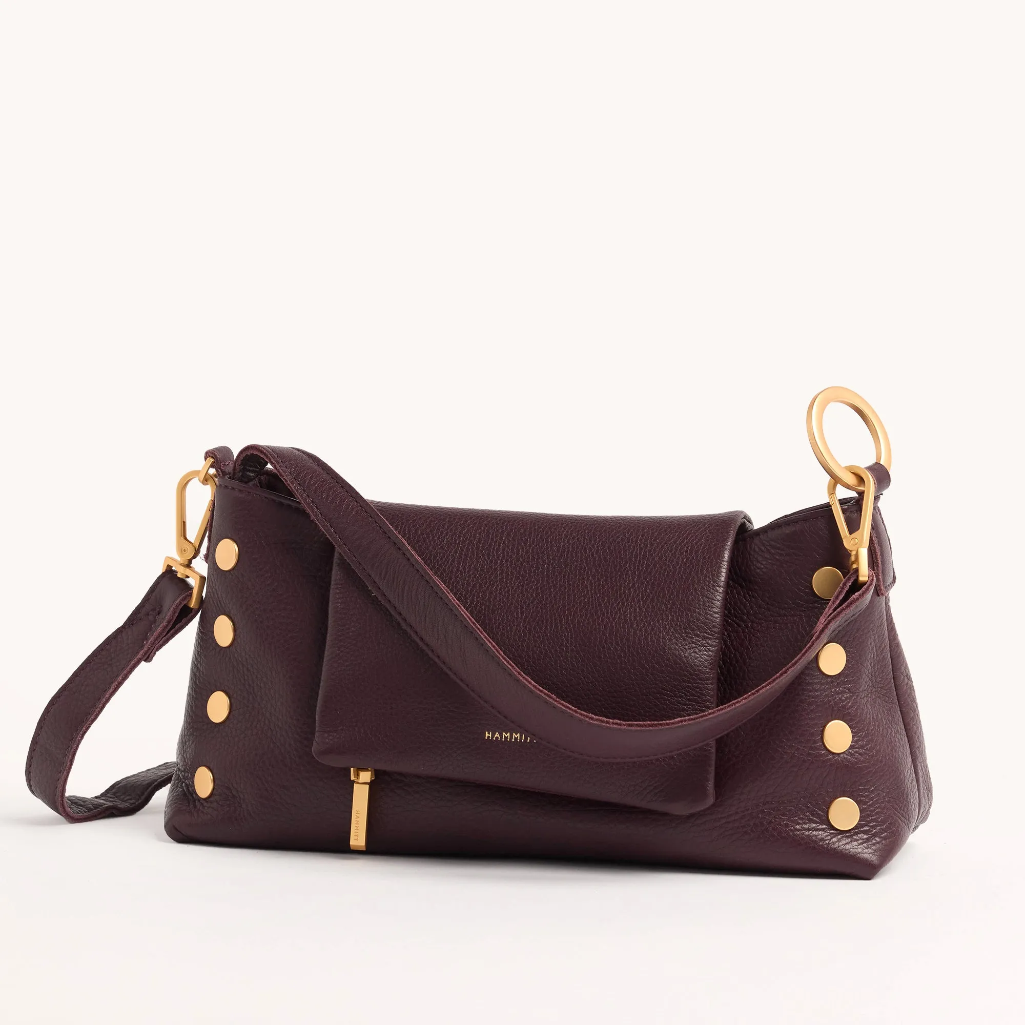 VIP Satchel | Cabernet Pebble/Brushed Gold