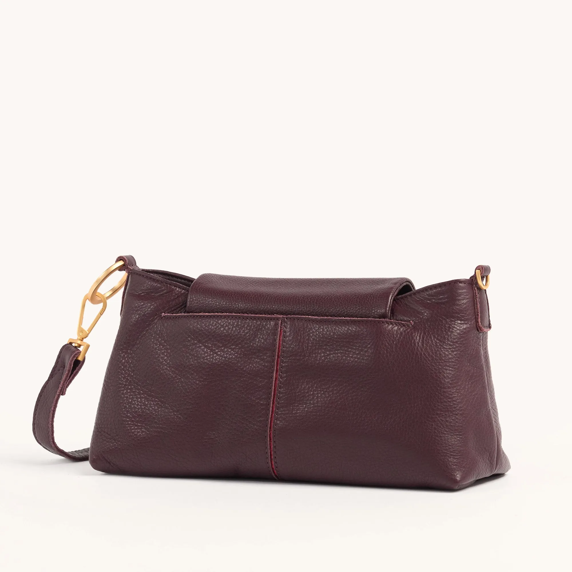 VIP Satchel | Cabernet Pebble/Brushed Gold