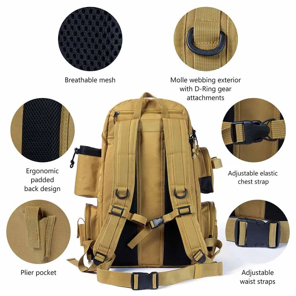 Water Resistant Tackle Backpack [3600] Tactical Bag