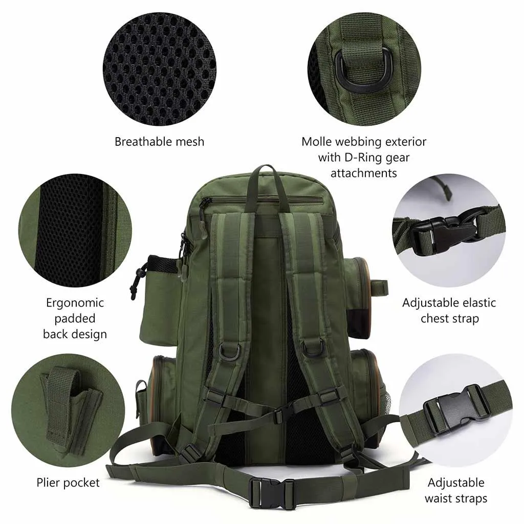 Water Resistant Tackle Backpack [3600] Tactical Bag