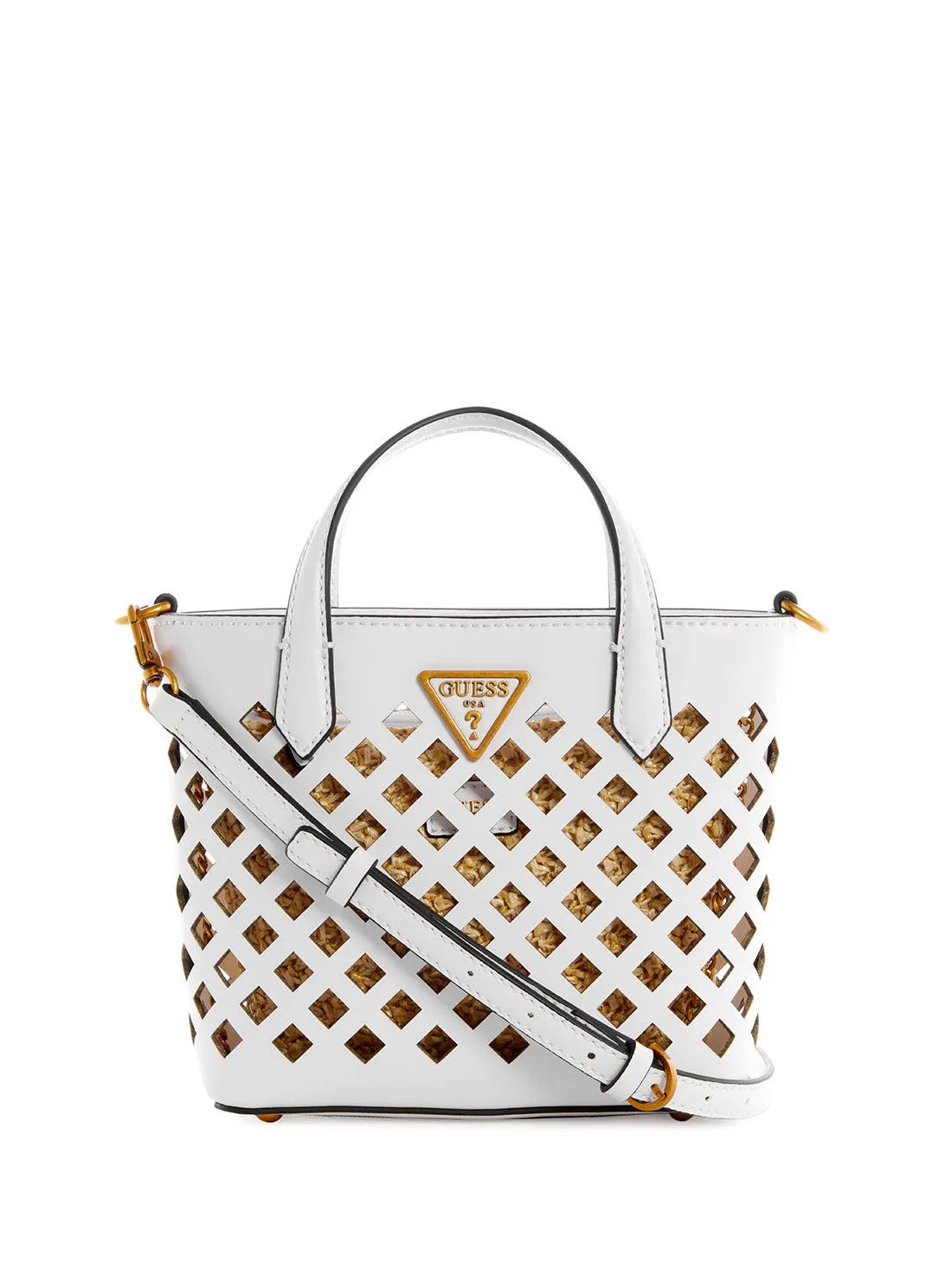 White Aqua Mini Tote Bag