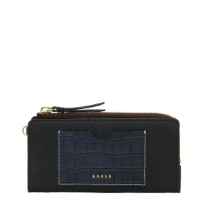 Willa Wallet | Black   Croc