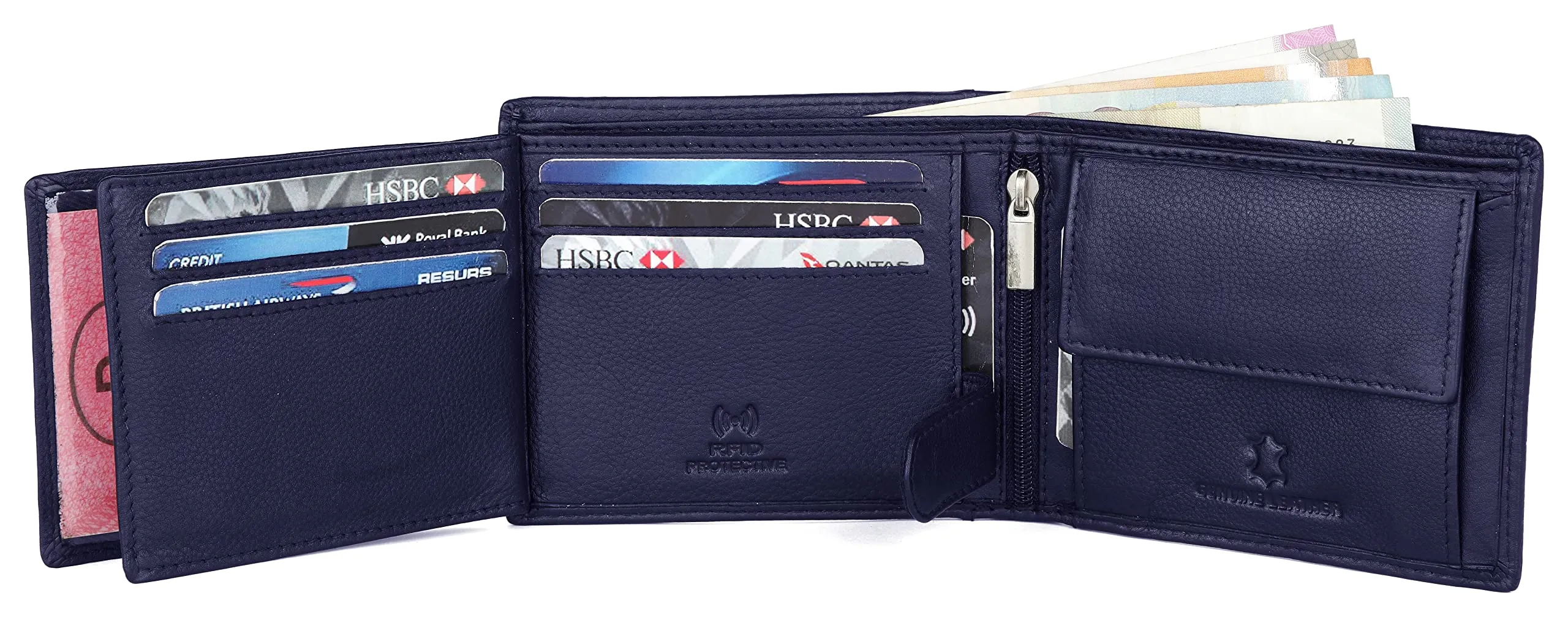 WILLIAM RFID Protected Leather Wallet for Men