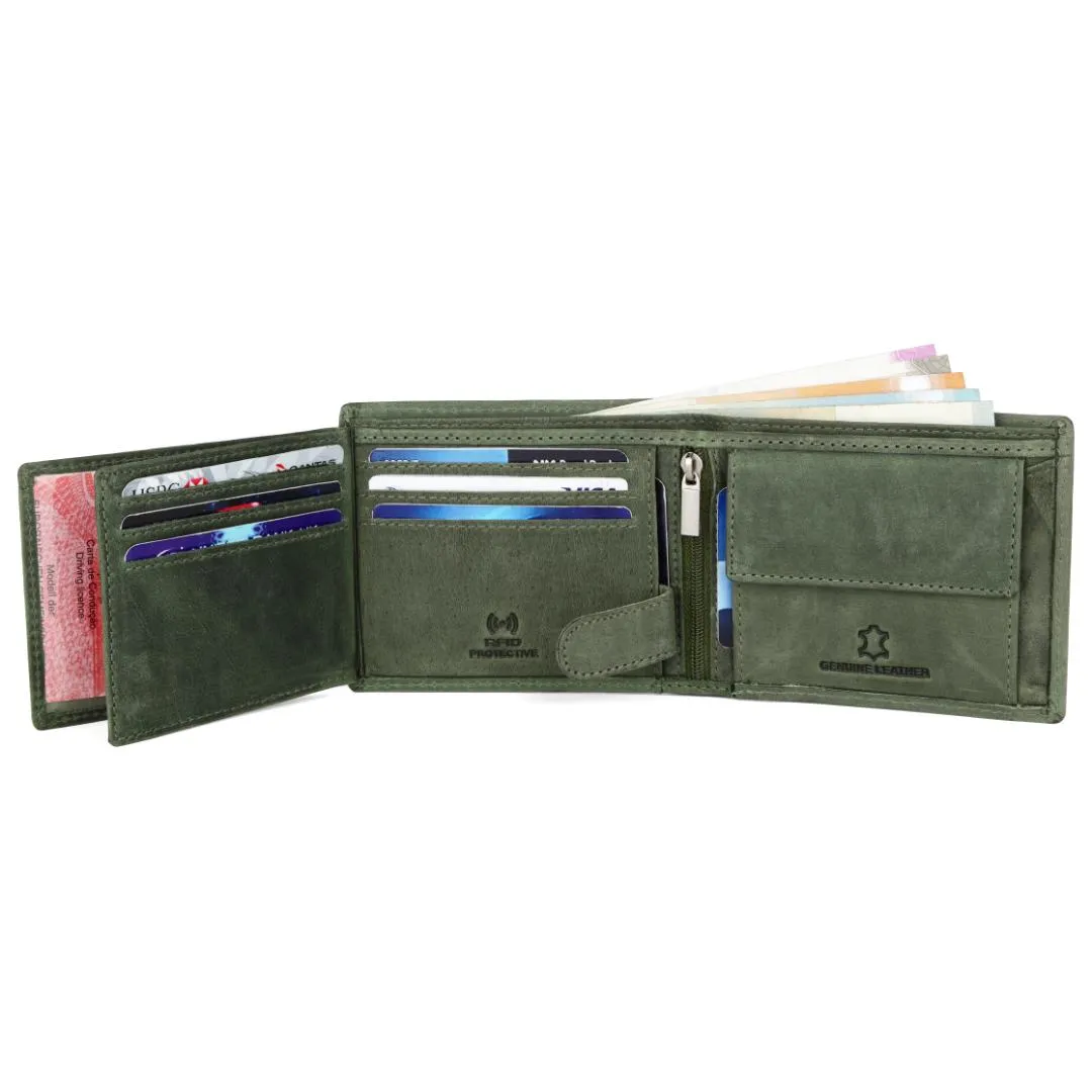 WILLIAM RFID Protected Leather Wallet for Men