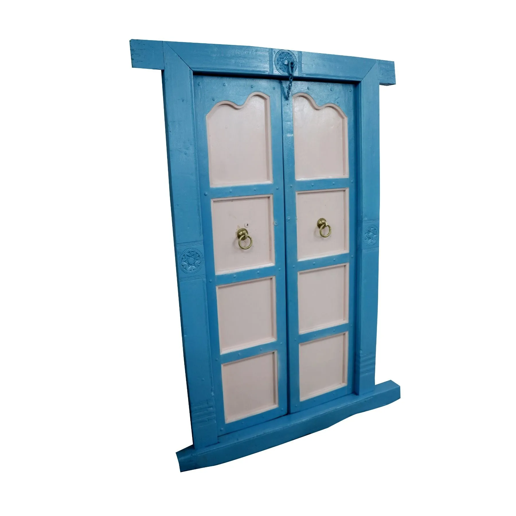 Wooden Blue White Door