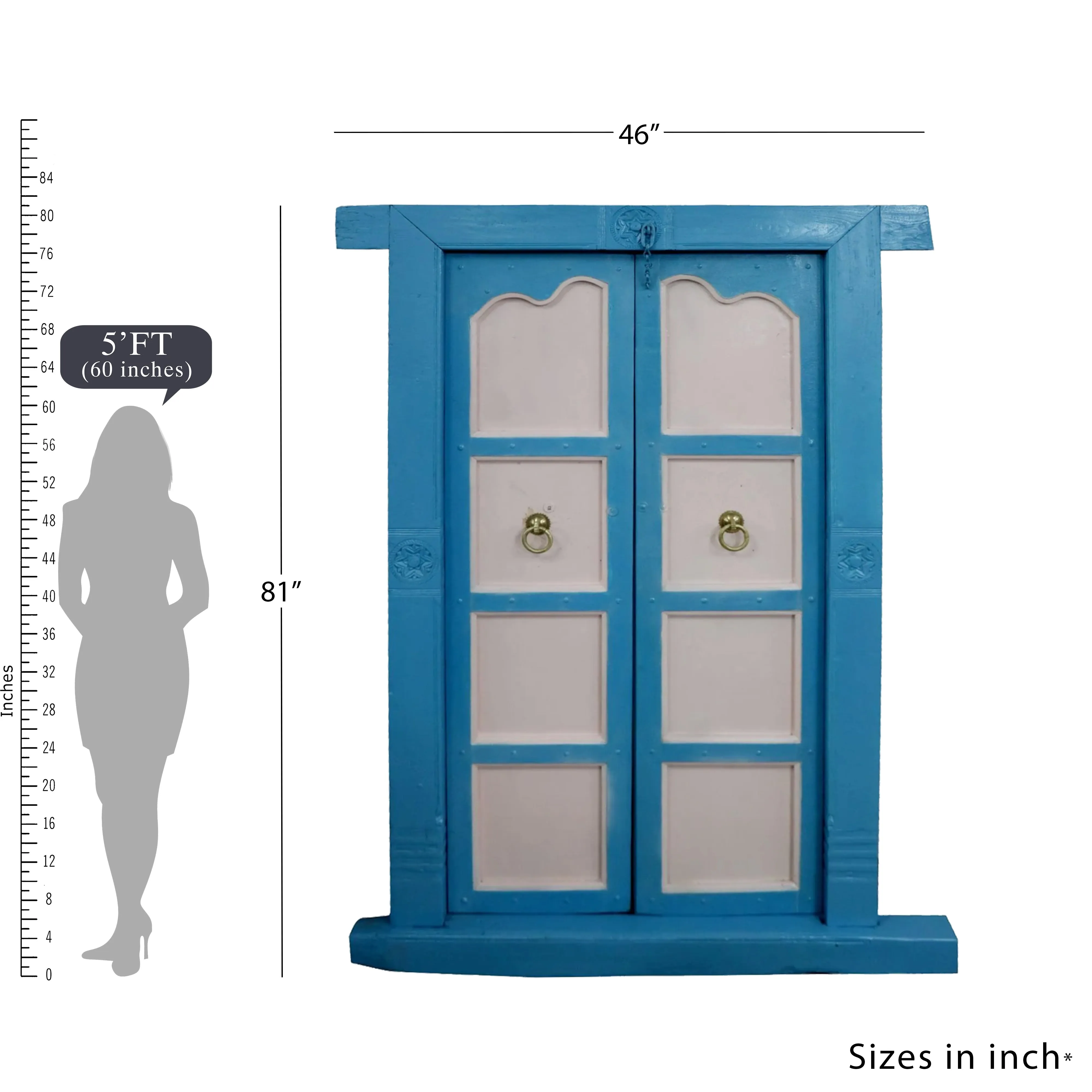 Wooden Blue White Door