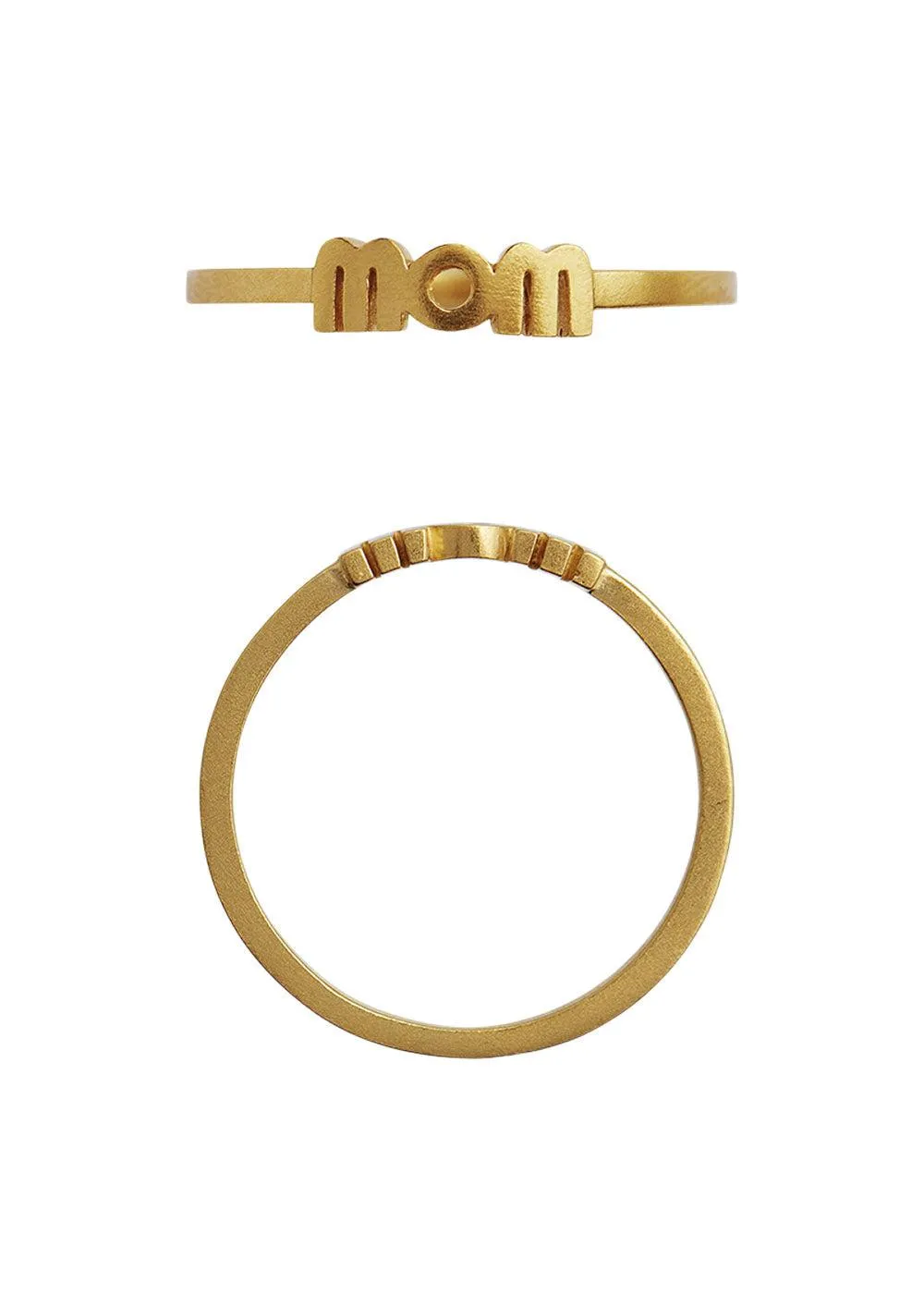 Wow Mom Ring - 54 - Goldplated