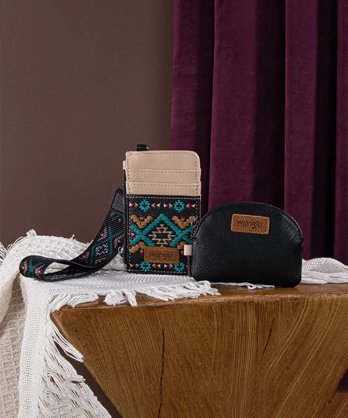 Wrangler Aztec Embroidered Whipstitch Tote Bag Set