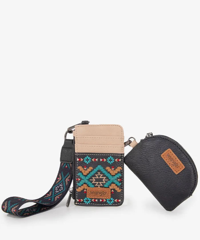 Wrangler Aztec Embroidered Whipstitch Tote Bag Set