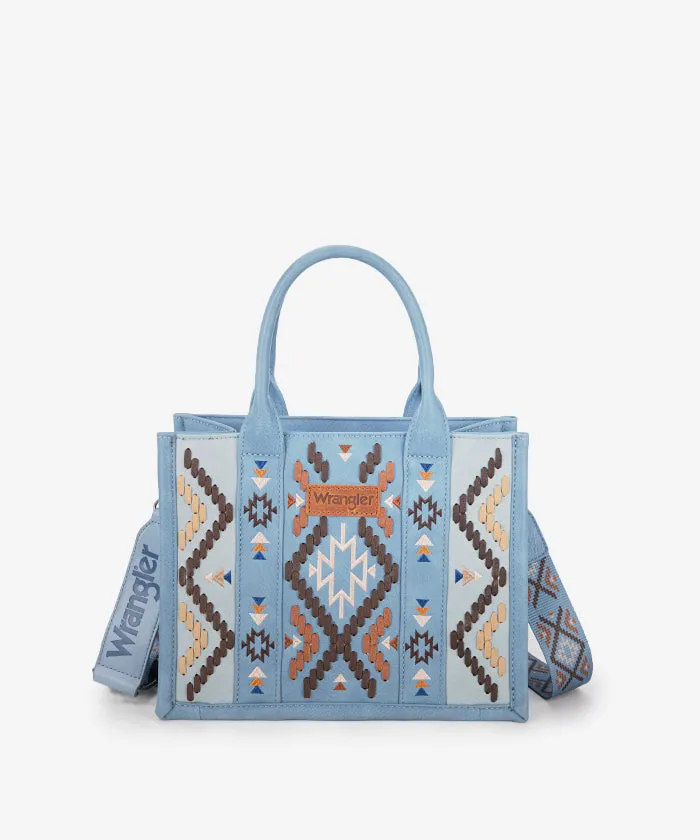 Wrangler Aztec Embroidered Whipstitch Tote Bag Set