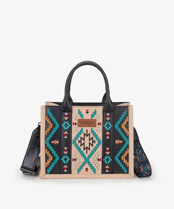 Wrangler Aztec Embroidered Whipstitch Tote Bag Set