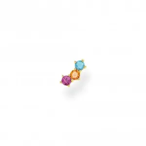 Yellow Gold Multicolour Single Ear Stud Climber H2132-488-7