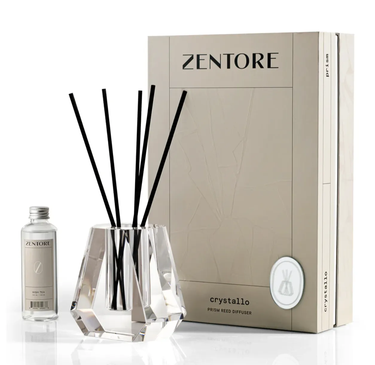 Zentore Crystallo Prism Reed Diffuser – 4oz. – Whispering Waves