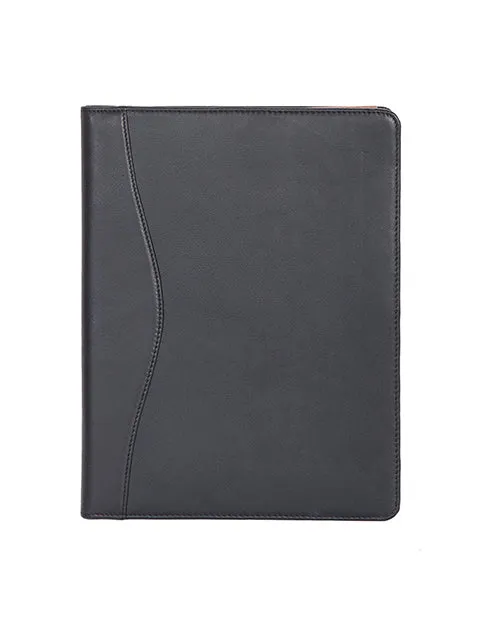 Zip Around Soft Plunge Leather Padfolio