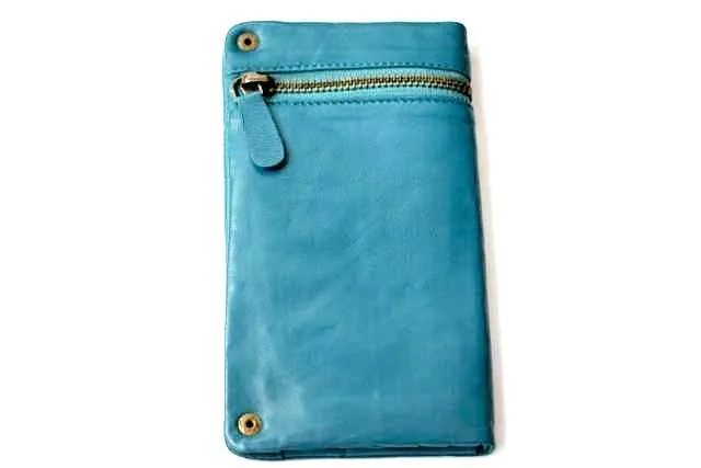 zip detail wallet - large - blue